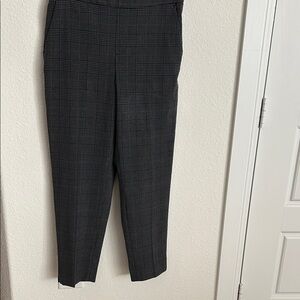 Banana Republic Women's Charcoal Plaid Ankle Pants